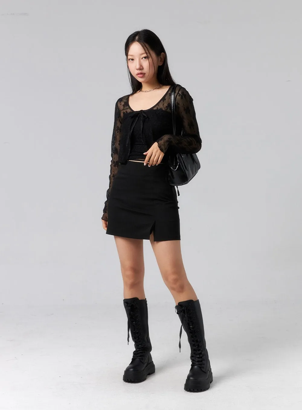 Waist Strap Mini Skirt CL319