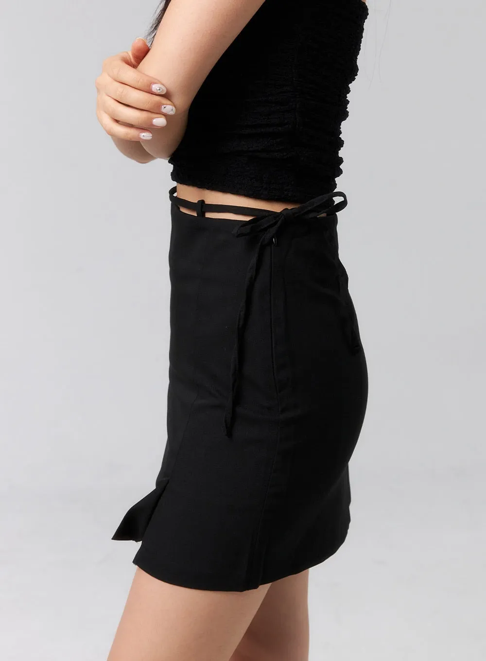 Waist Strap Mini Skirt CL319