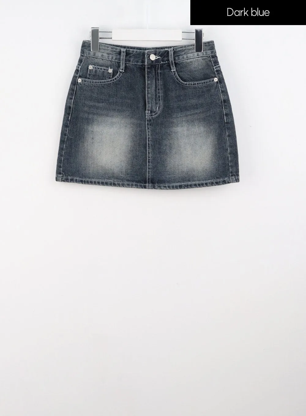 Washed Denim Mini Skirt IS301