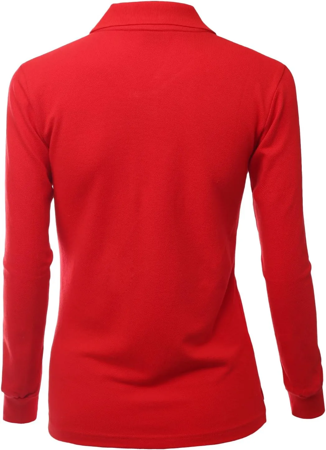 Women's Luxurious Solid Long Sleeves PK Polo Shirt