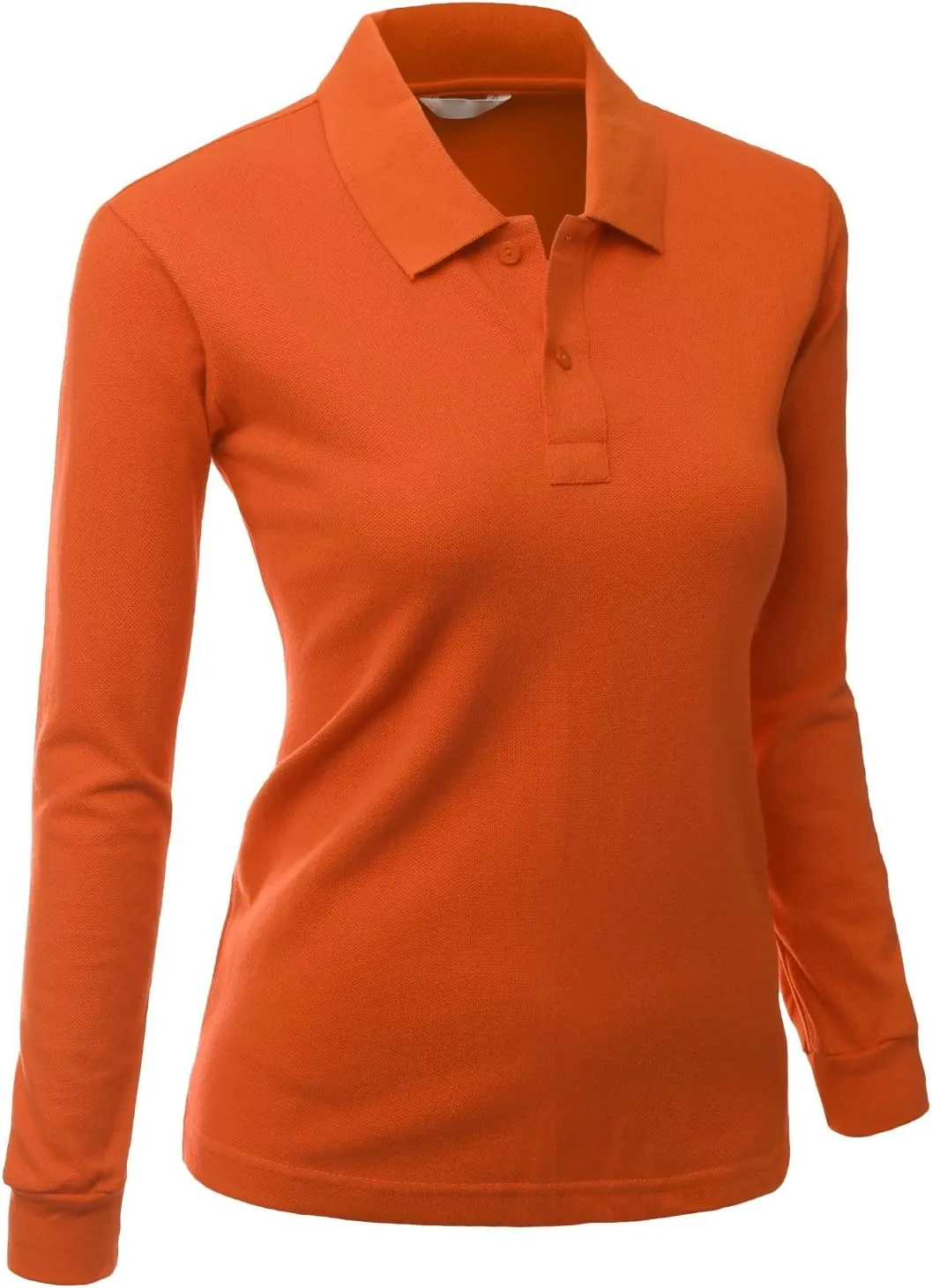 Women's Luxurious Solid Long Sleeves PK Polo Shirt