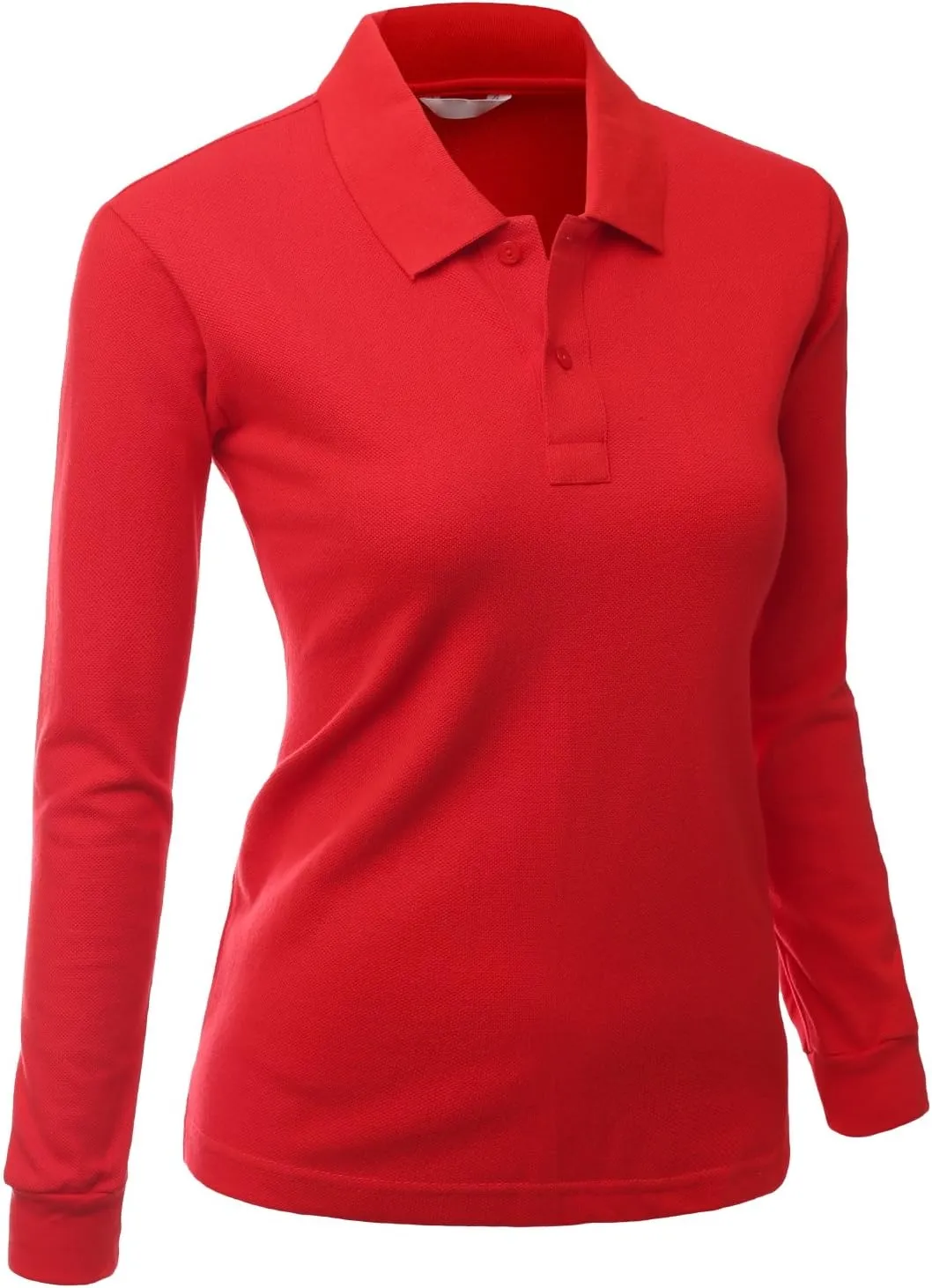 Women's Luxurious Solid Long Sleeves PK Polo Shirt